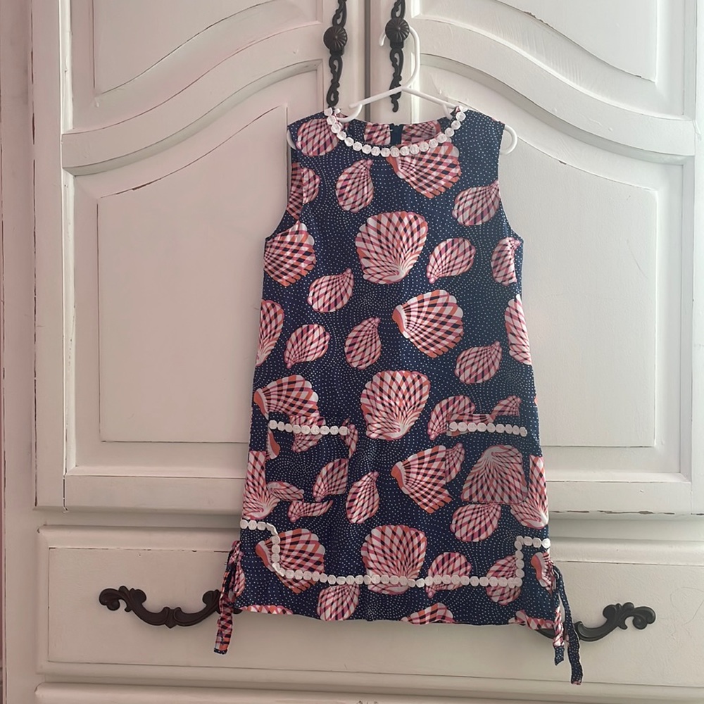 Lilly Pulitzer navy seashell dress girls size 8